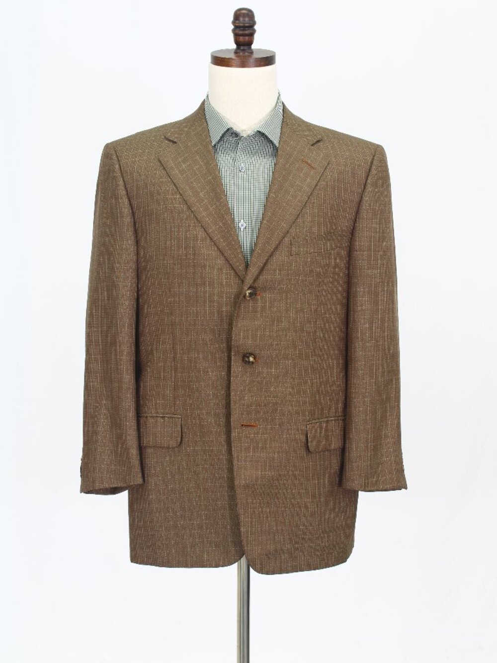 Ermenegildo Zegna 42R Brown Blazer Sport Coat Jacket 3-Button Check W667